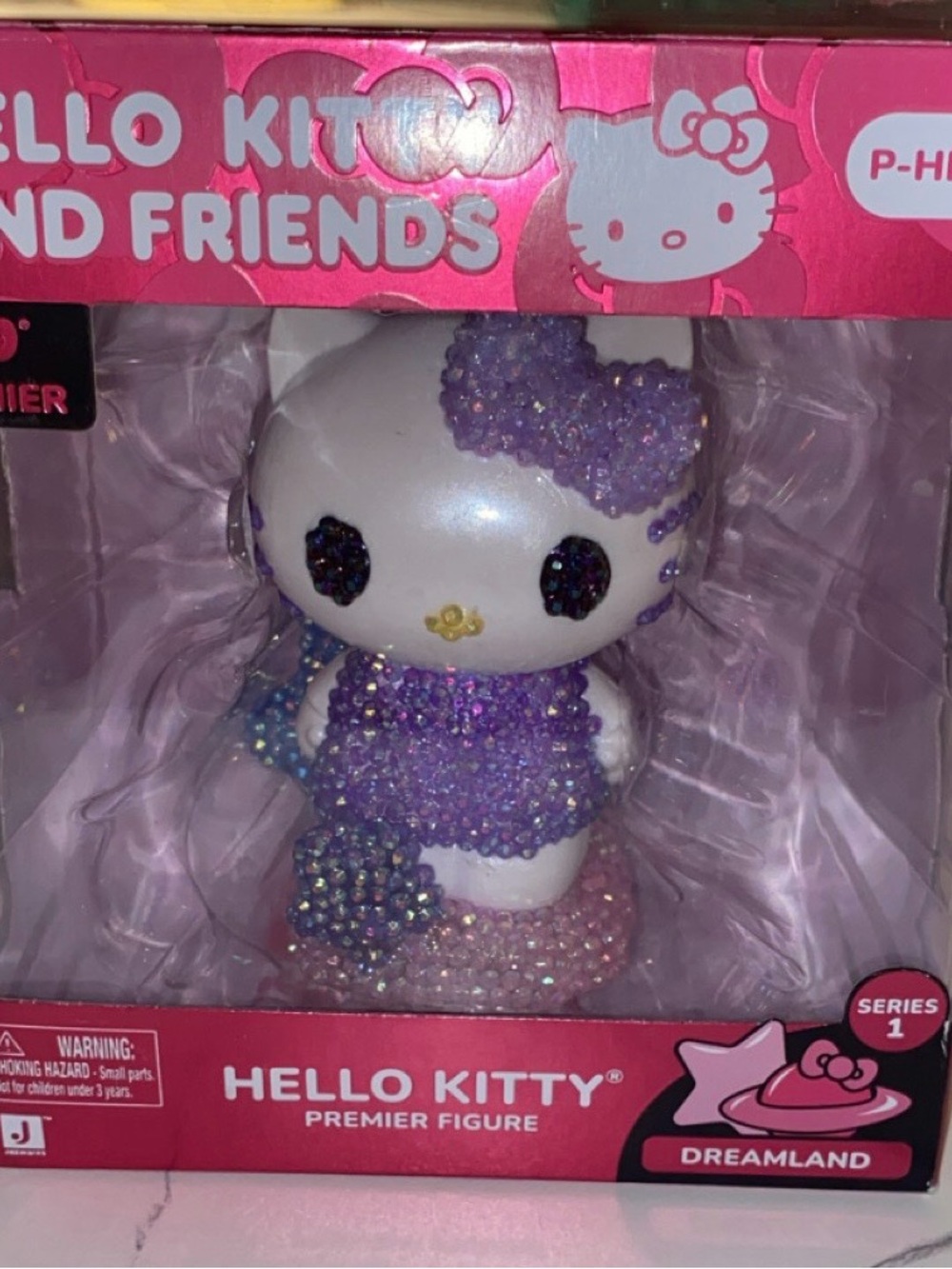 Hello Kitty Crystal Accent Figure - Purple and Pink